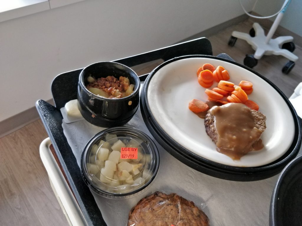 hospital food meat loaf