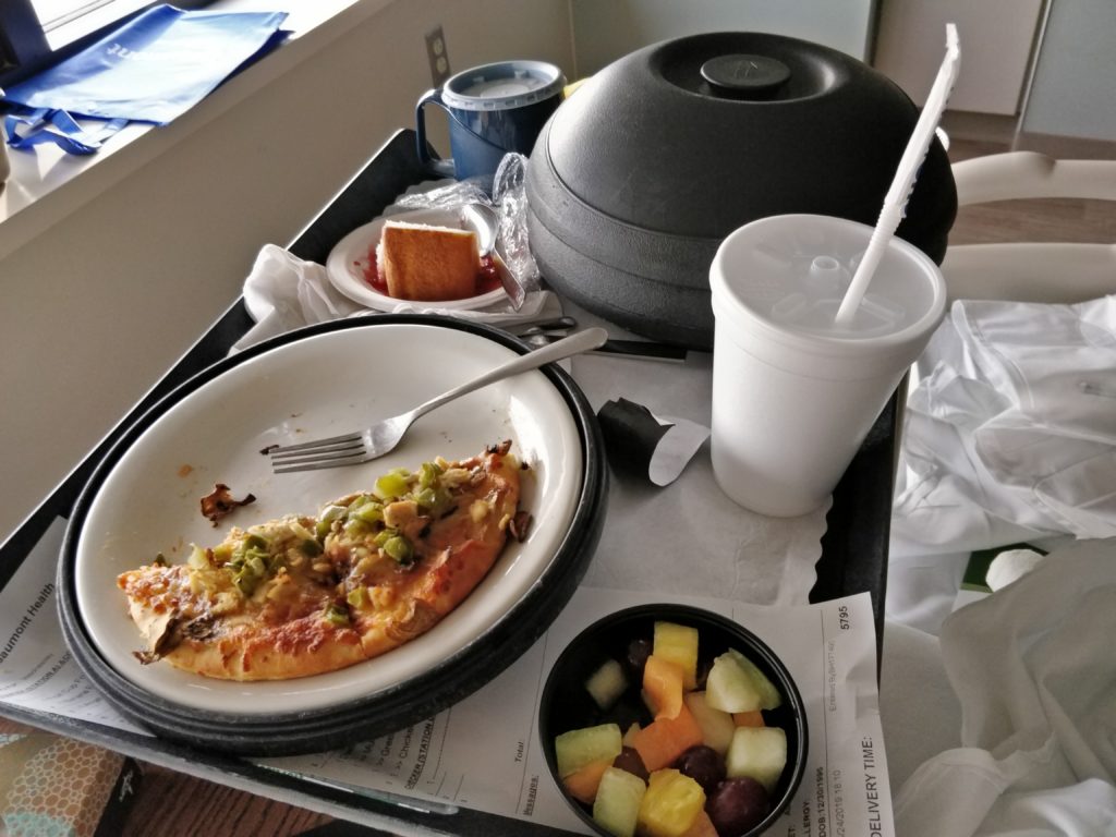 hospital food pizza